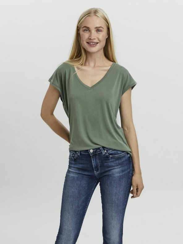 Vero Moda Zelená Dámske tričko Vero Moda Filli