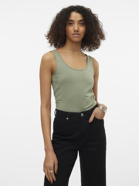 Vero Moda Zelené dámske základné tielko VERO MODA Maxi