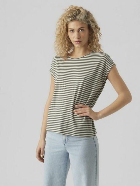 Vero Moda Bielo-zelená dámska pruhovaná košeľa Vero Moda Ava