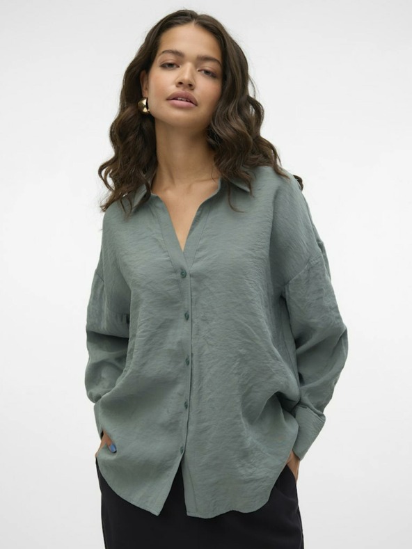 Vero Moda Zelená dámska košeľa Vero Moda Queeny