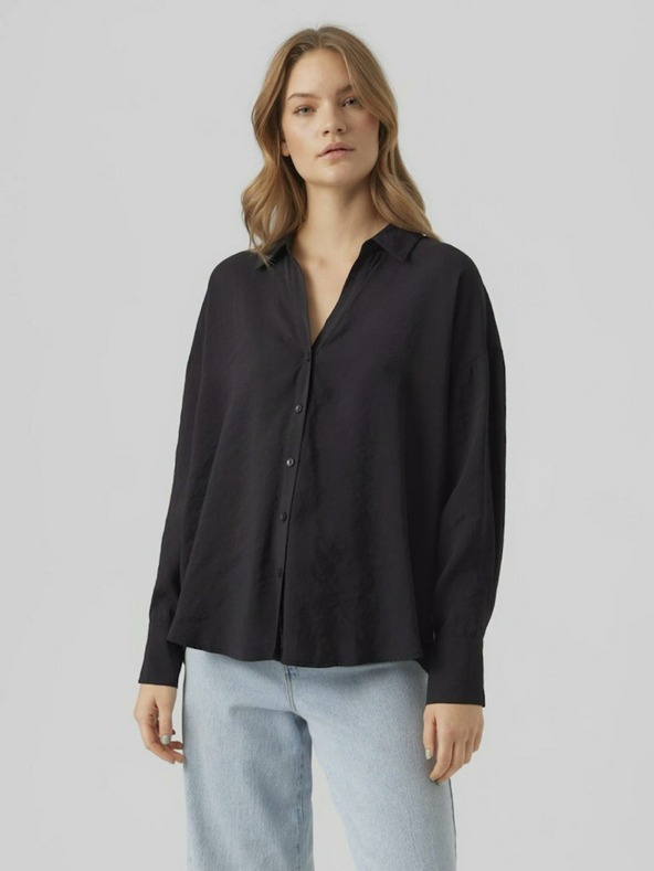Vero Moda Čierna dámska košeľa Vero Moda Queeny