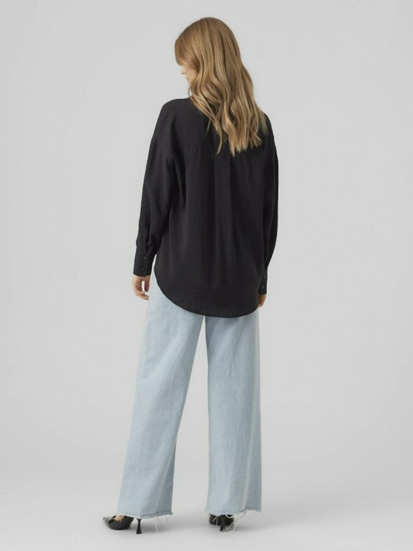 Vero Moda Čierna dámska košeľa Vero Moda Queeny