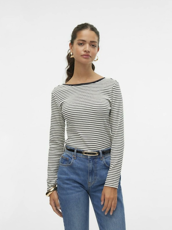 Vero Moda Čiernobiela dámska pruhovaná košeľa Vero Moda Chloe