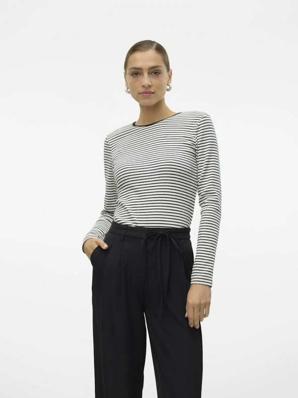Vero Moda Čiernobiela dámska pruhovaná košeľa Vero Moda Chloe