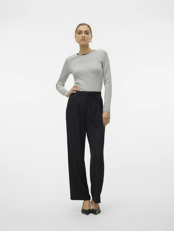 Vero Moda Čiernobiela dámska pruhovaná košeľa Vero Moda Chloe