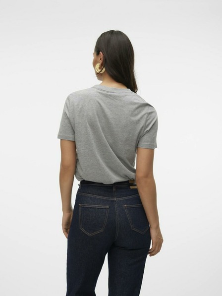Vero Moda Svetlošedé dámske tričko Vero Moda Paulina