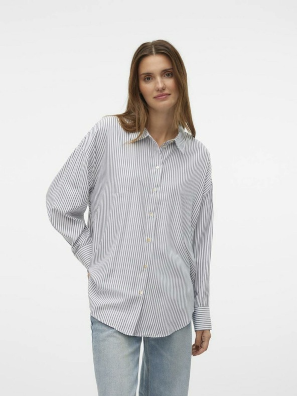 Vero Moda Čiernobiele dámske pruhované tričko Vero Moda Nora