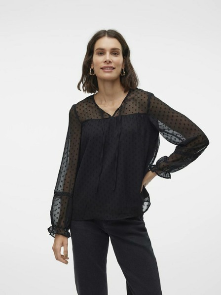 Vero Moda Čierna blúzka Vero Moda Leah