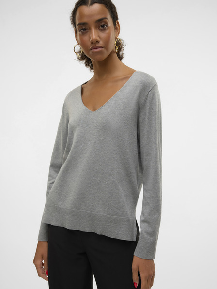 Vero Moda Šedý dámsky sveter Vero Moda Silje