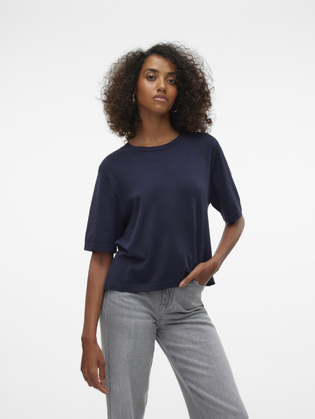 Vero Moda Tmavomodrý dámsky kardigán s krátkym rukávom Vero Moda Silje