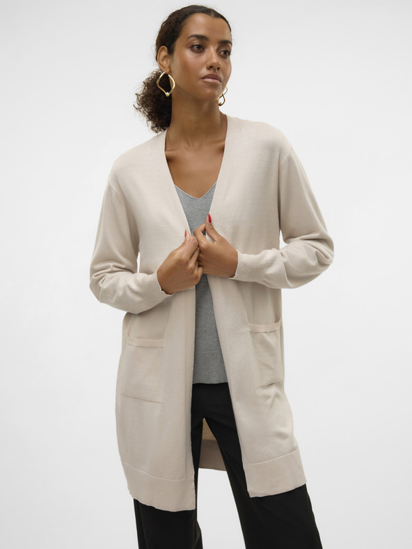 Vero Moda Béžový dámsky sveter Vero Moda Silje