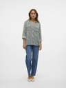 Vero Moda Bielo-zelená dámska pruhovaná košeľa Vero Moda Bumpy