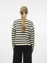 Vero Moda Čierno-béžový dámsky pruhovaný sveter Vero Moda Saba