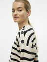 Vero Moda Čierno-béžový dámsky pruhovaný sveter Vero Moda Saba