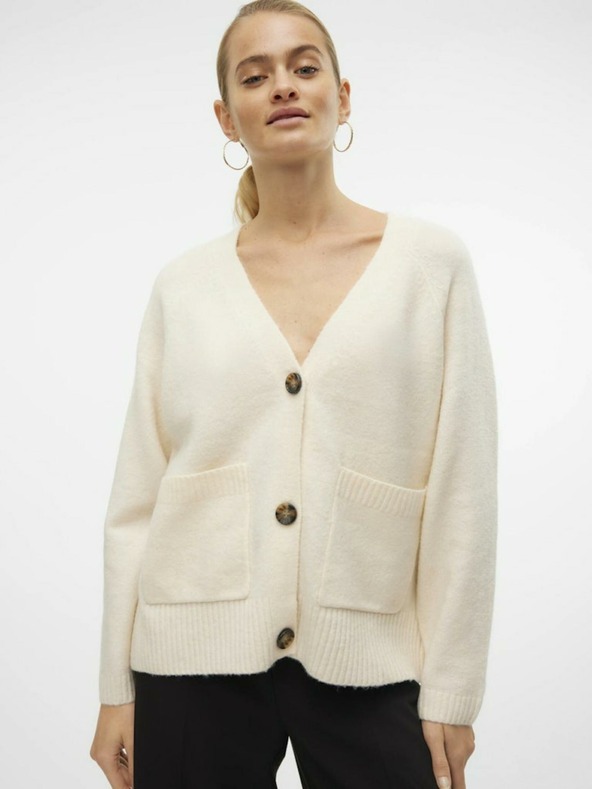 Vero Moda Béžový dámsky kardigán Vero Moda Boom