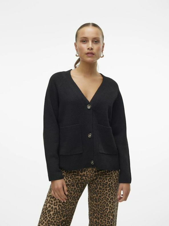 Vero Moda Čierny dámsky kardigán Vero Moda Boom