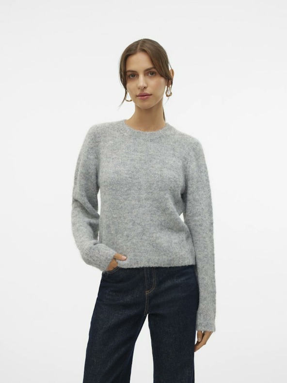 Vero Moda Svetlosivý dámsky sveter Vero Moda Novah
