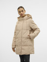Vero Moda Vero Moda Leonielea Béžový dámsky páperový kabát