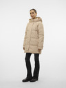 Vero Moda Vero Moda Leonielea Béžový dámsky páperový kabát
