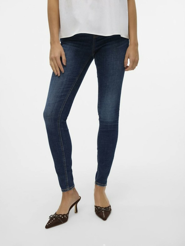 Vero Moda Tmavomodré dámske skinny džínsy Vero Moda