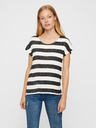 Vero Moda Čiernobiele pruhované tričko VERO MODA Wide Stripe