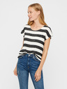 Vero Moda Čiernobiele pruhované tričko VERO MODA Wide Stripe