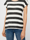 Vero Moda Čiernobiele pruhované tričko VERO MODA Wide Stripe