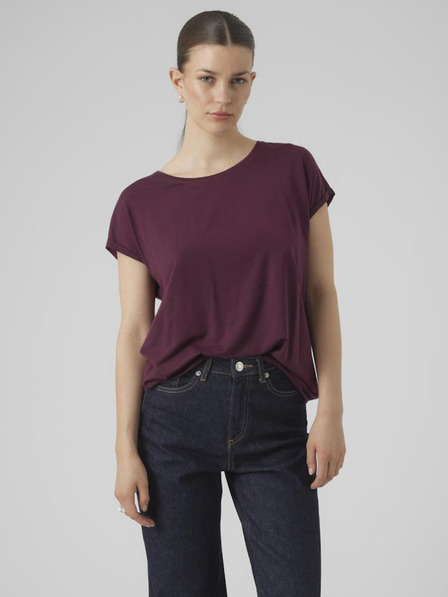 Vero Moda Vínové dámske tričko Vero Moda Mava