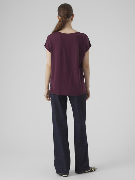 Vero Moda Vínové dámske tričko Vero Moda Mava