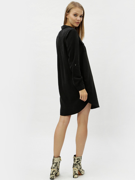 Vero Moda Čierne dámske košeľové šaty s vreckami VERO MODA Silla