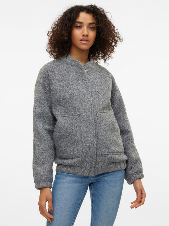Vero Moda Šedý dámsky bomber Vero Moda Amber