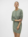 Vero Moda Zelené dámske šaty Vero Moda Sweater Dress