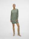 Vero Moda Zelené dámske šaty Vero Moda Sweater Dress