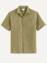 Celio Khaki pánska košeľa s vreckom Celio