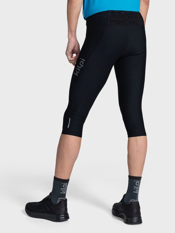 Kilpi Čierne pánske kompresné 3/4 legíny Kilpi TERRY-M