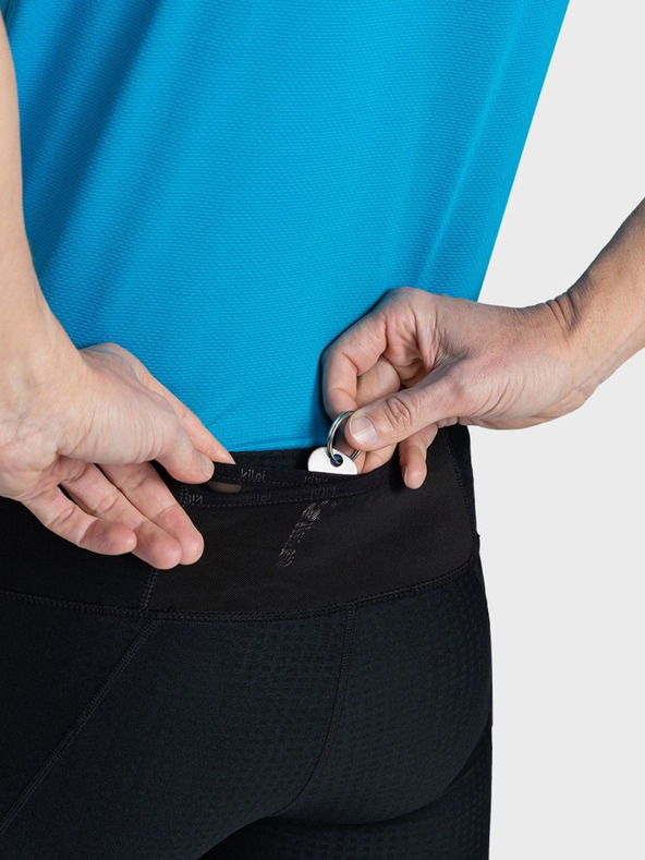 Kilpi Čierne pánske kompresné 3/4 legíny Kilpi TERRY-M