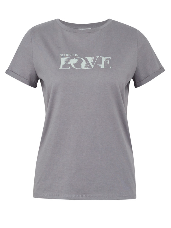 Orsay Šedé dámske tričko s krátkym rukávom ORSAY