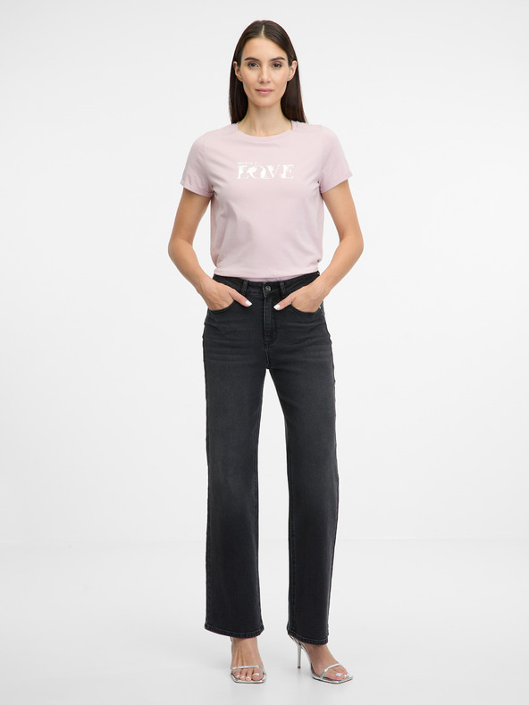 Orsay Svetloružové dámske tričko s krátkym rukávom ORSAY