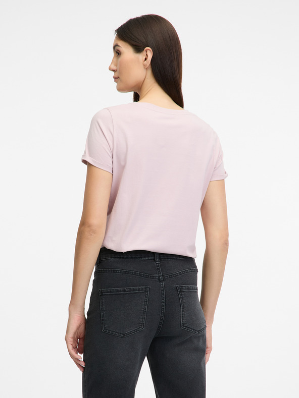 Orsay Svetloružové dámske tričko s krátkym rukávom ORSAY