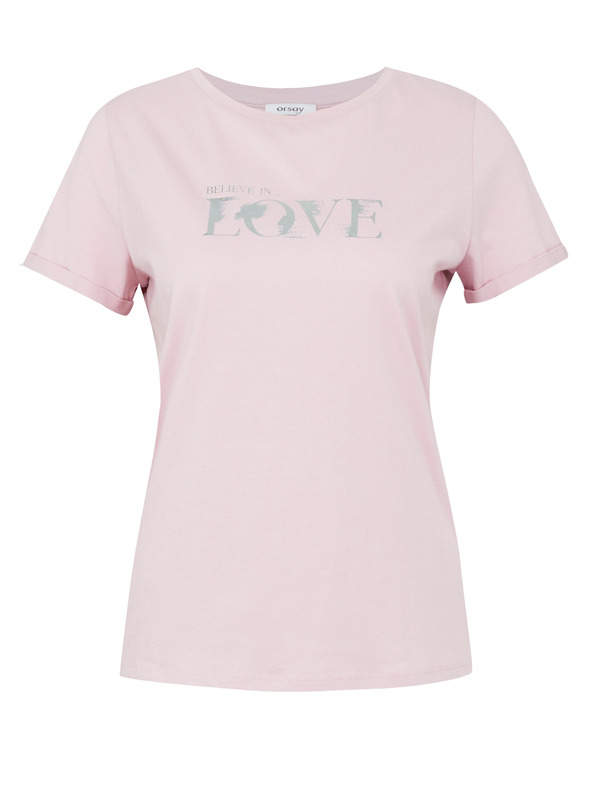 Orsay Svetloružové dámske tričko s krátkym rukávom ORSAY