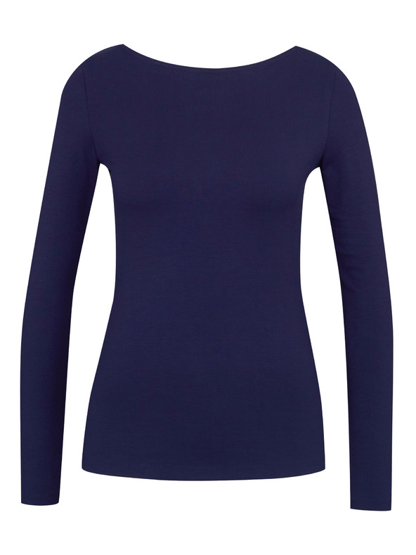 Orsay Tmavomodré dámske tričko s dlhým rukávom ORSAY