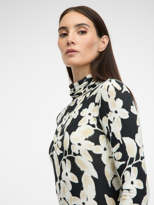 Orsay Čierny dámsky vzorovaný rolák ORSAY