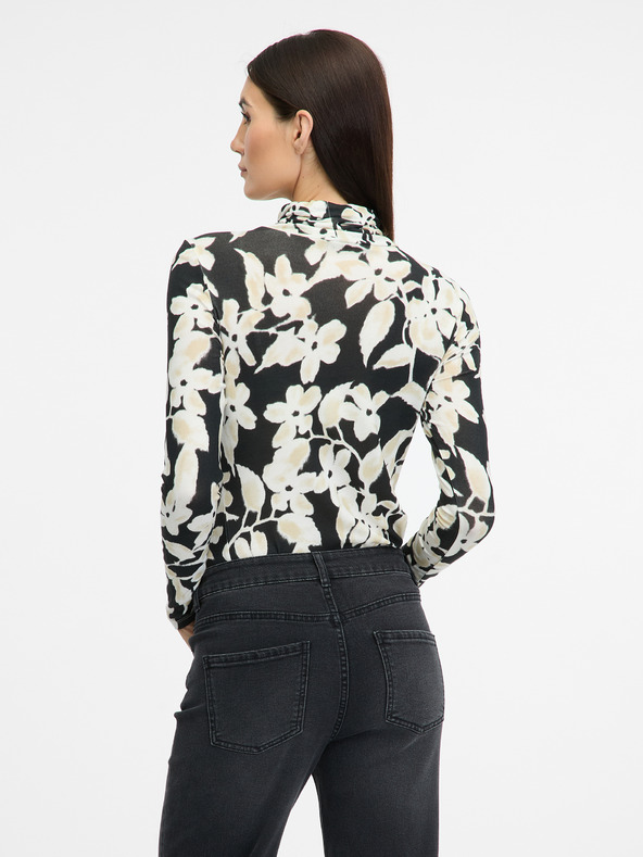 Orsay Čierny dámsky vzorovaný rolák ORSAY