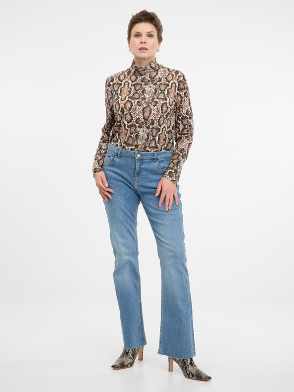 Orsay Béžové dámske tričko s dlhým rukávom ORSAY