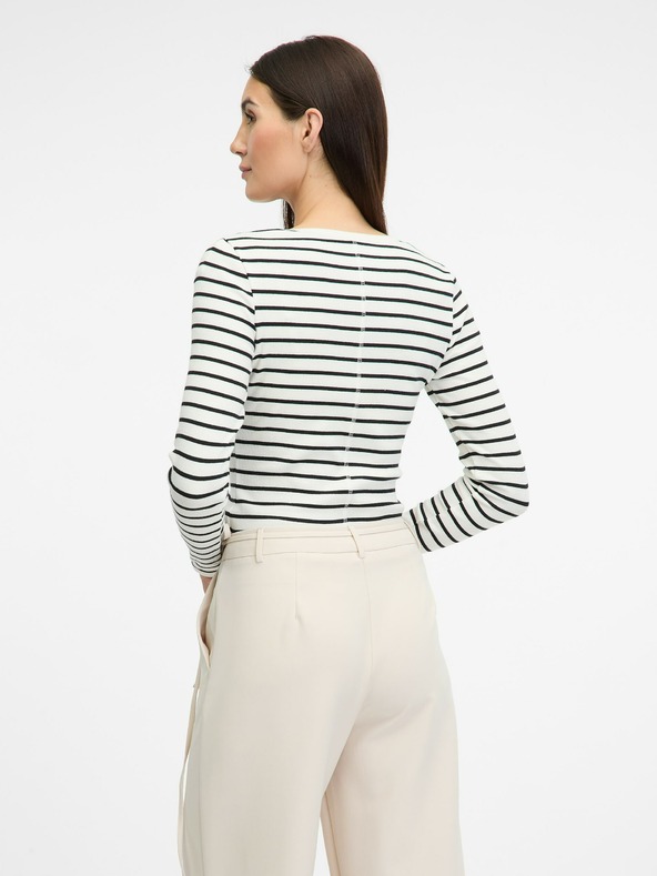 Orsay Krémové dámske tričko s dlhým rukávom ORSAY