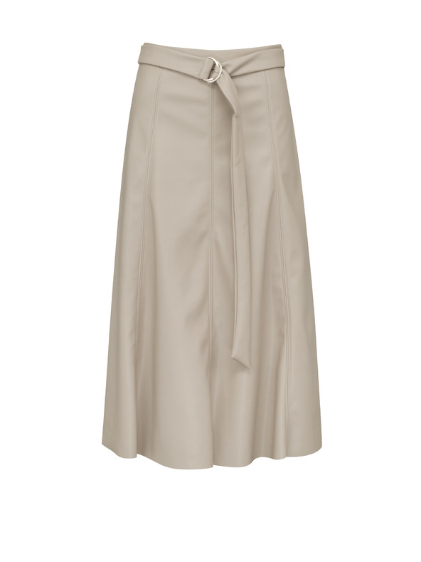 Orsay Béžová dámska koženková midi sukňa ORSAY