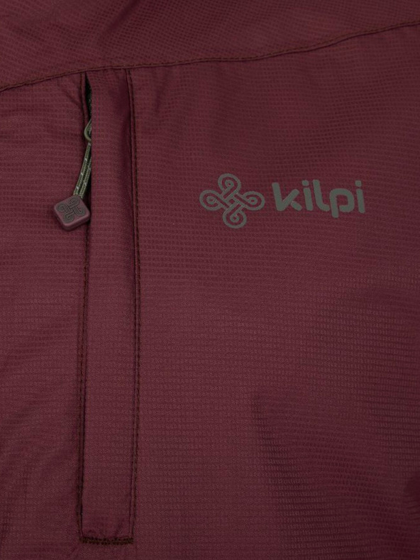 Kilpi Khaki a bordová pánska outdoorová bunda Kilpi SONNA-M