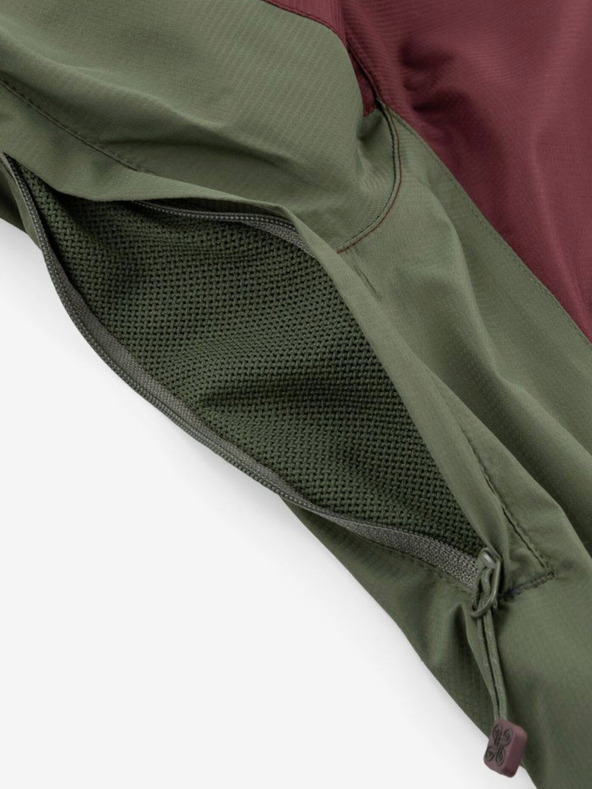 Kilpi Khaki a bordová pánska outdoorová bunda Kilpi SONNA-M