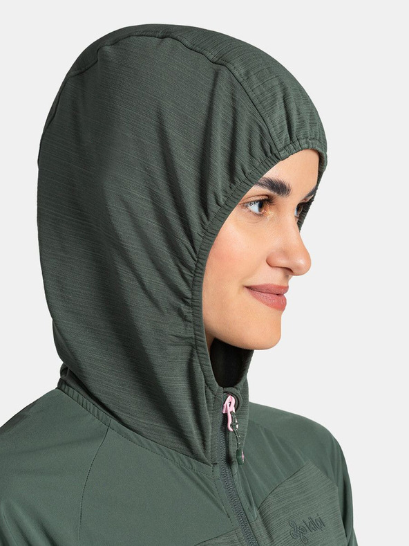 Kilpi Tmavozelená dámska elastická mikina Kilpi MEMPHIS-W