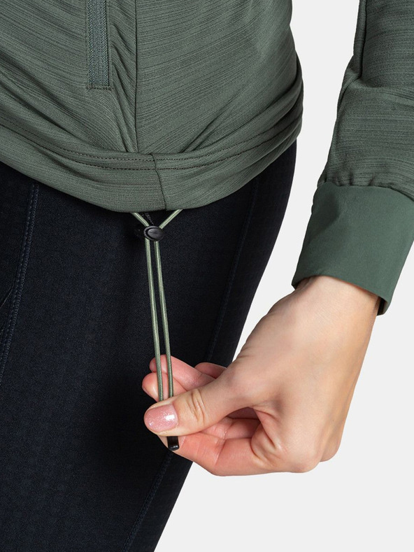 Kilpi Tmavozelená dámska elastická mikina Kilpi MEMPHIS-W